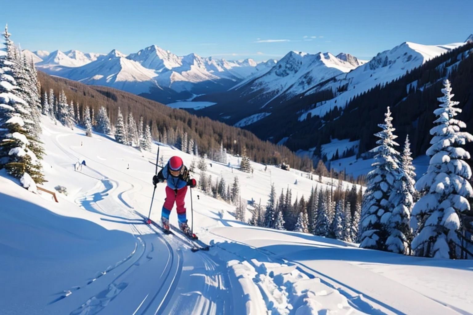 サンプル画像4:スキーリゾート  背景素材(豊川内角) [d_611281]