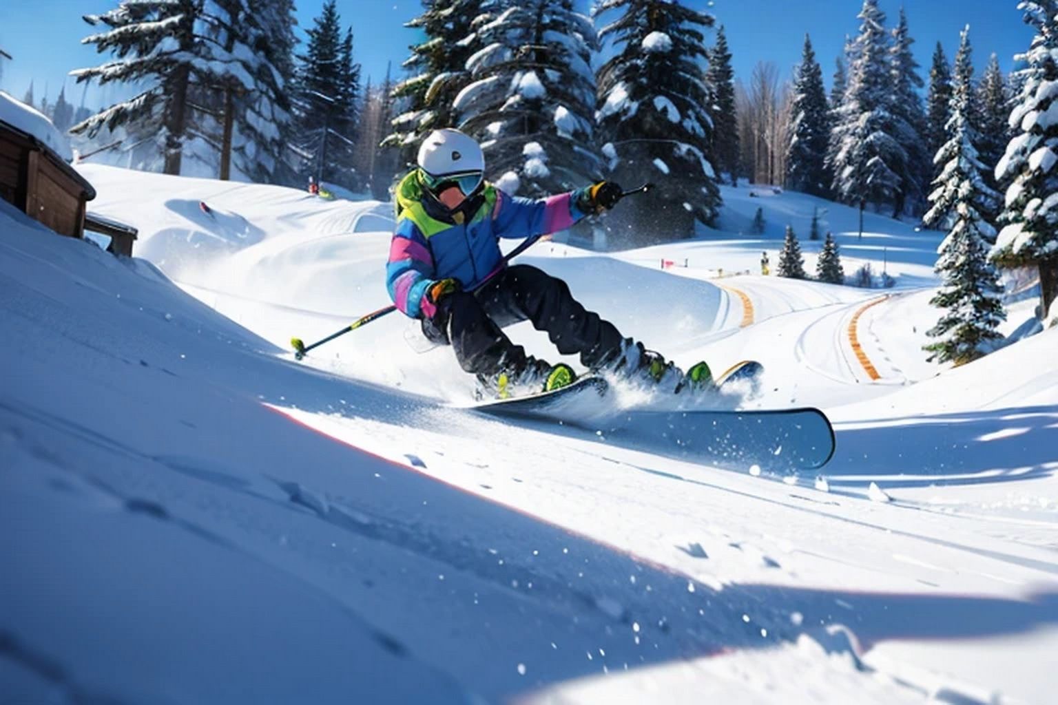 サンプル画像5:スキーリゾート  背景素材(豊川内角) [d_611281]