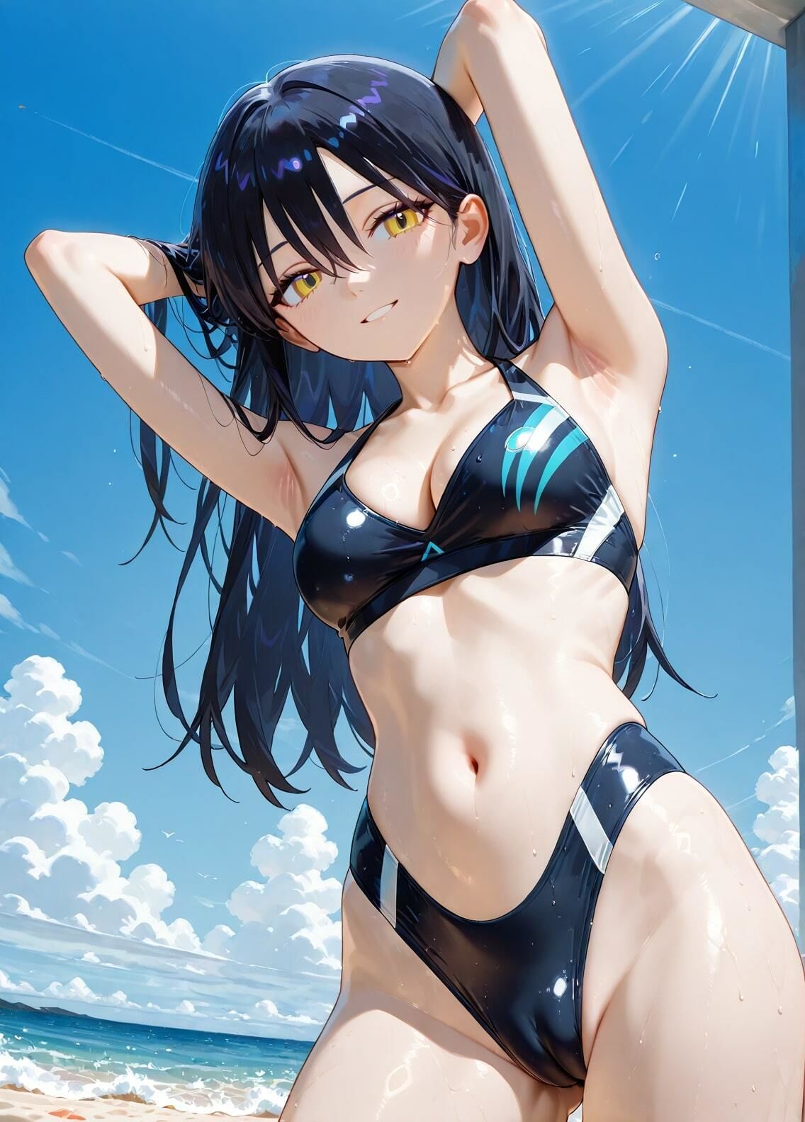 サンプル画像1:「機動戦士Gundam GQuuuuuuX」ニャアン セクシー写真集7（全500枚）(人の海) [d_611381]