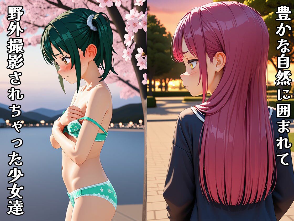 【ティッシュのご用意を】同人CG・AI『野外撮影された少女たち（CG100枚）』1