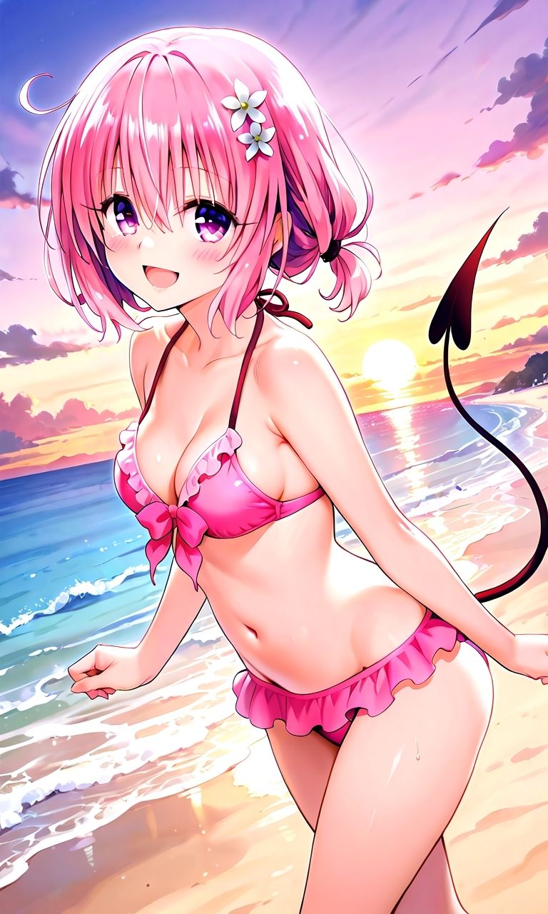 モモと海辺で性欲解消しよっ? 画像1