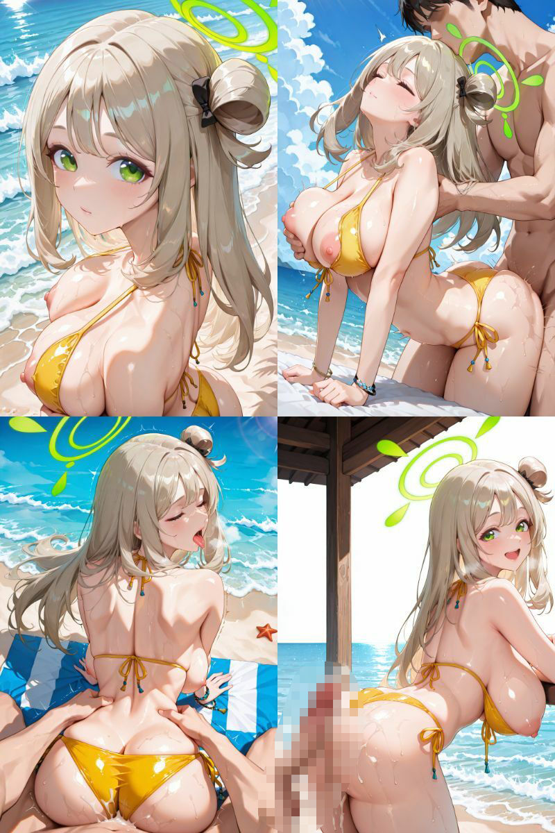 サンプル画像6:十六○ノノミといちゃいちゃえっち  in ビーチ  ブルーア〇カイブ(ぶるぶる) [d_611540]