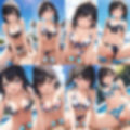 花柄ビキニで中出しエッチ【500枚】