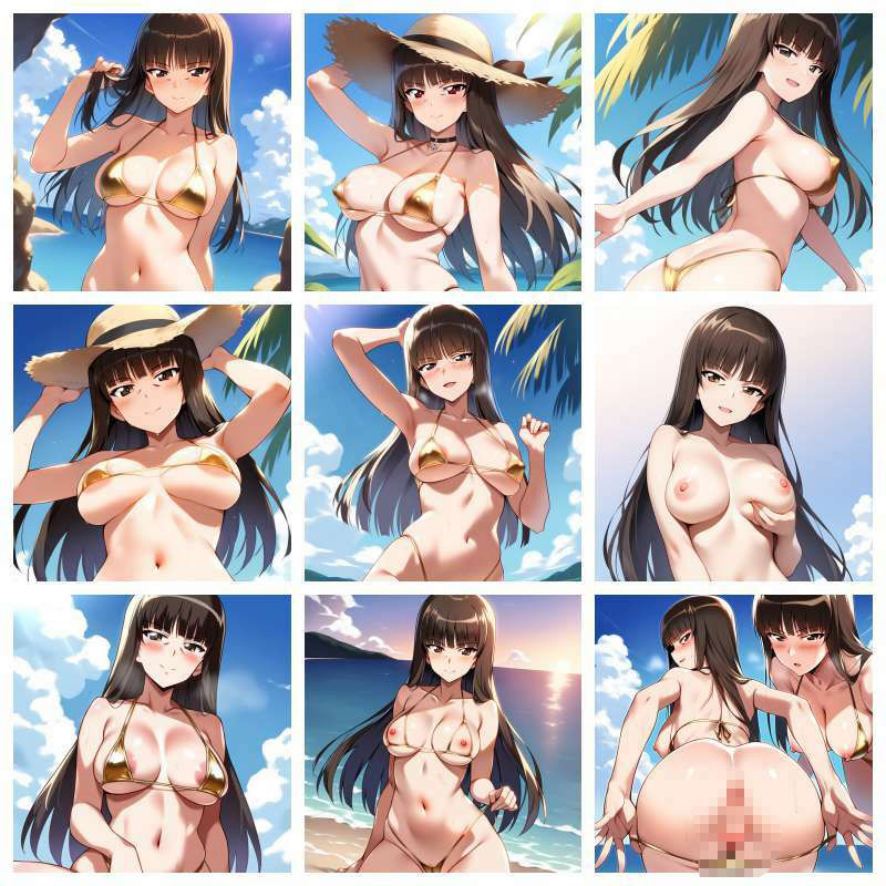 ガル〇ン 西〇しほ 金ビキニ 画像1