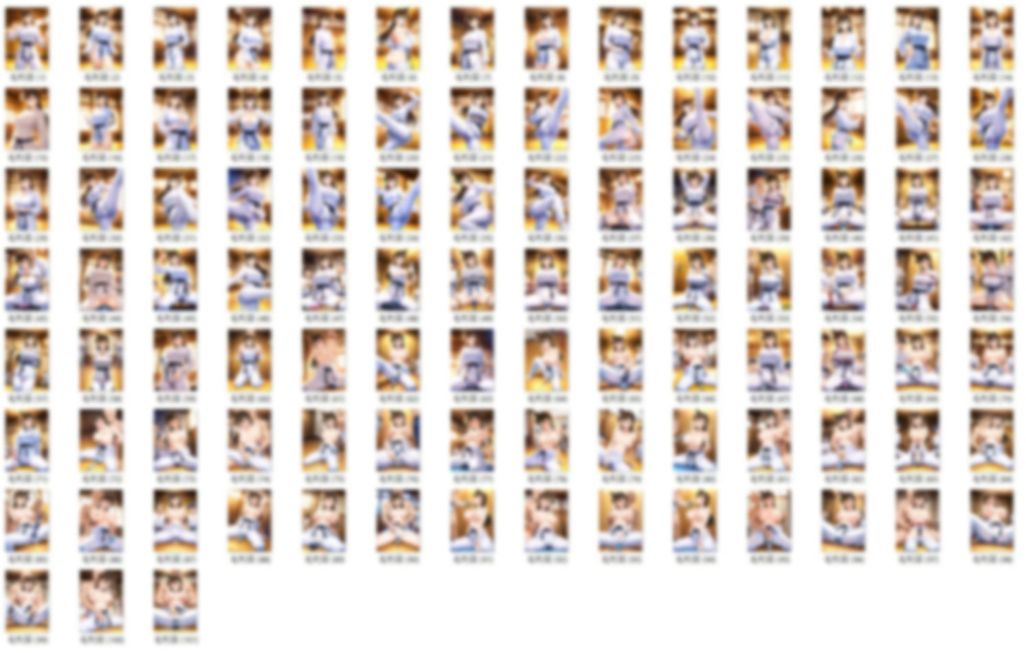 サンプル画像1:毛〇蘭  空手とデンマオナの練習(HKMアート) [d_611636]