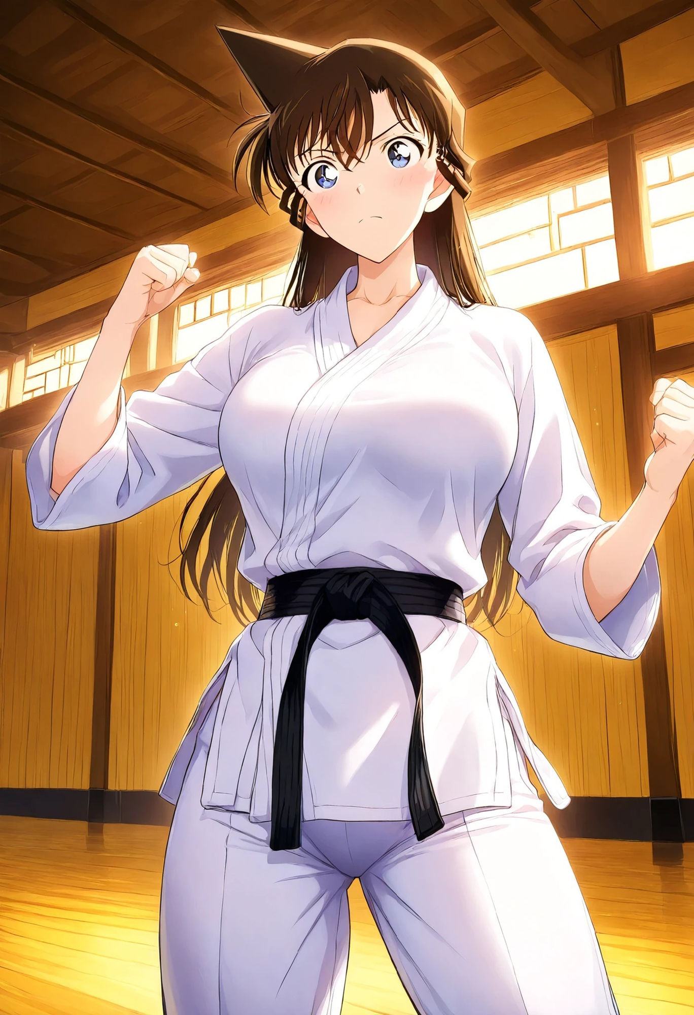 サンプル画像2:毛〇蘭  空手とデンマオナの練習(HKMアート) [d_611636]