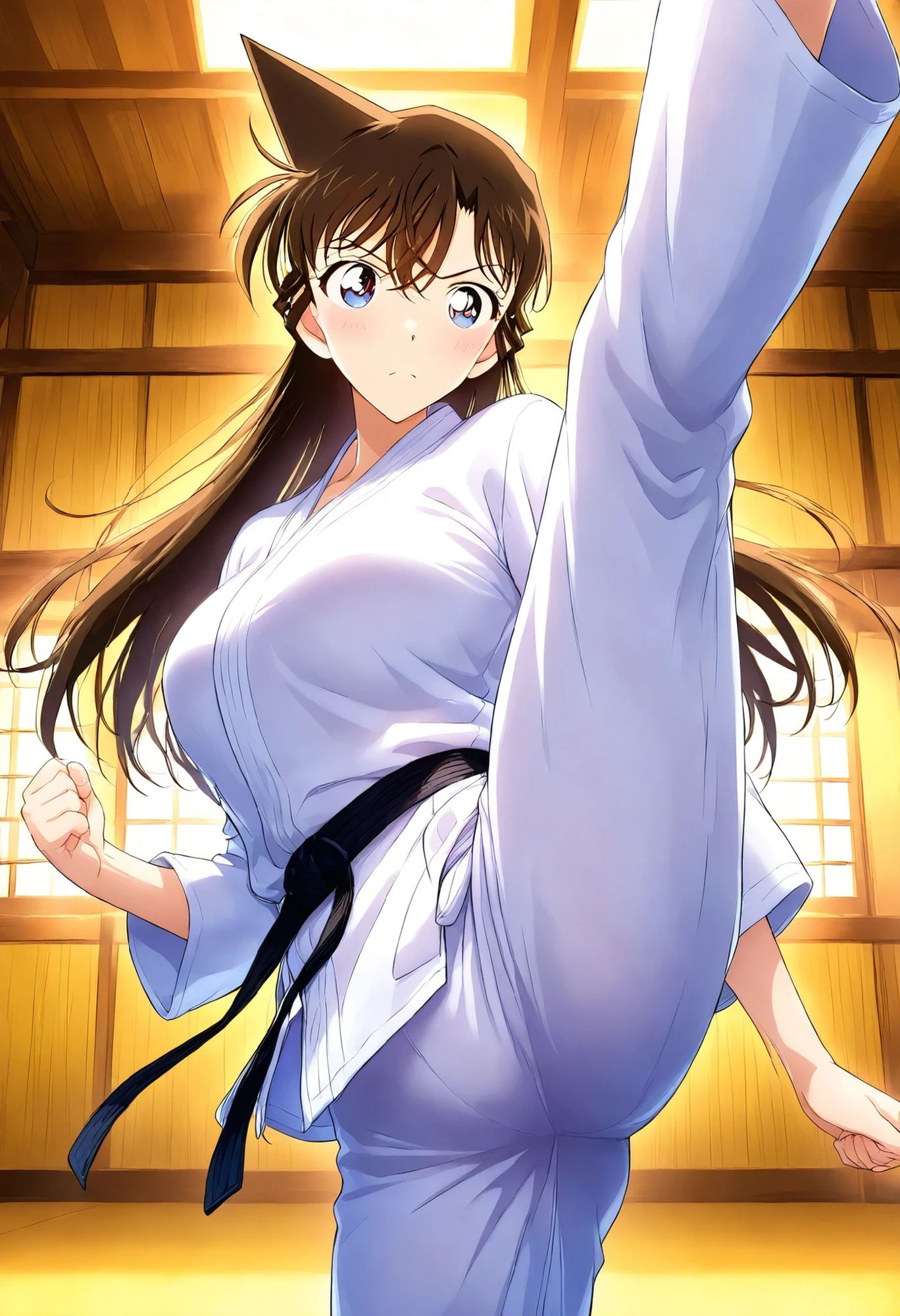 サンプル画像3:毛〇蘭  空手とデンマオナの練習(HKMアート) [d_611636]