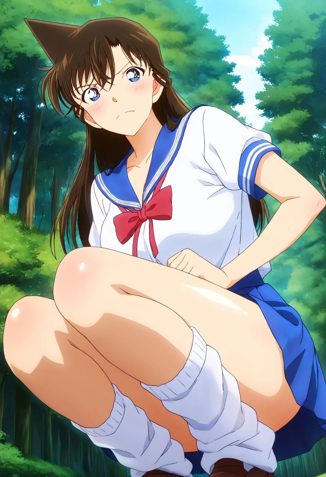 毛〇蘭 茂みでおもらししてえっち 画像3