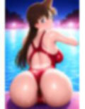 毛〇蘭  赤ハイレグ