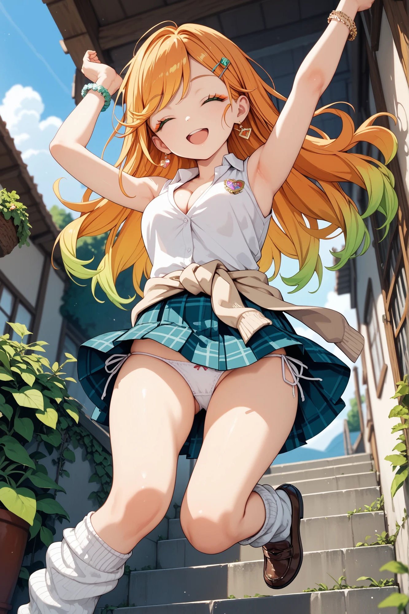 オレンジ髪ちゃんとえっちなえちえち 画像1