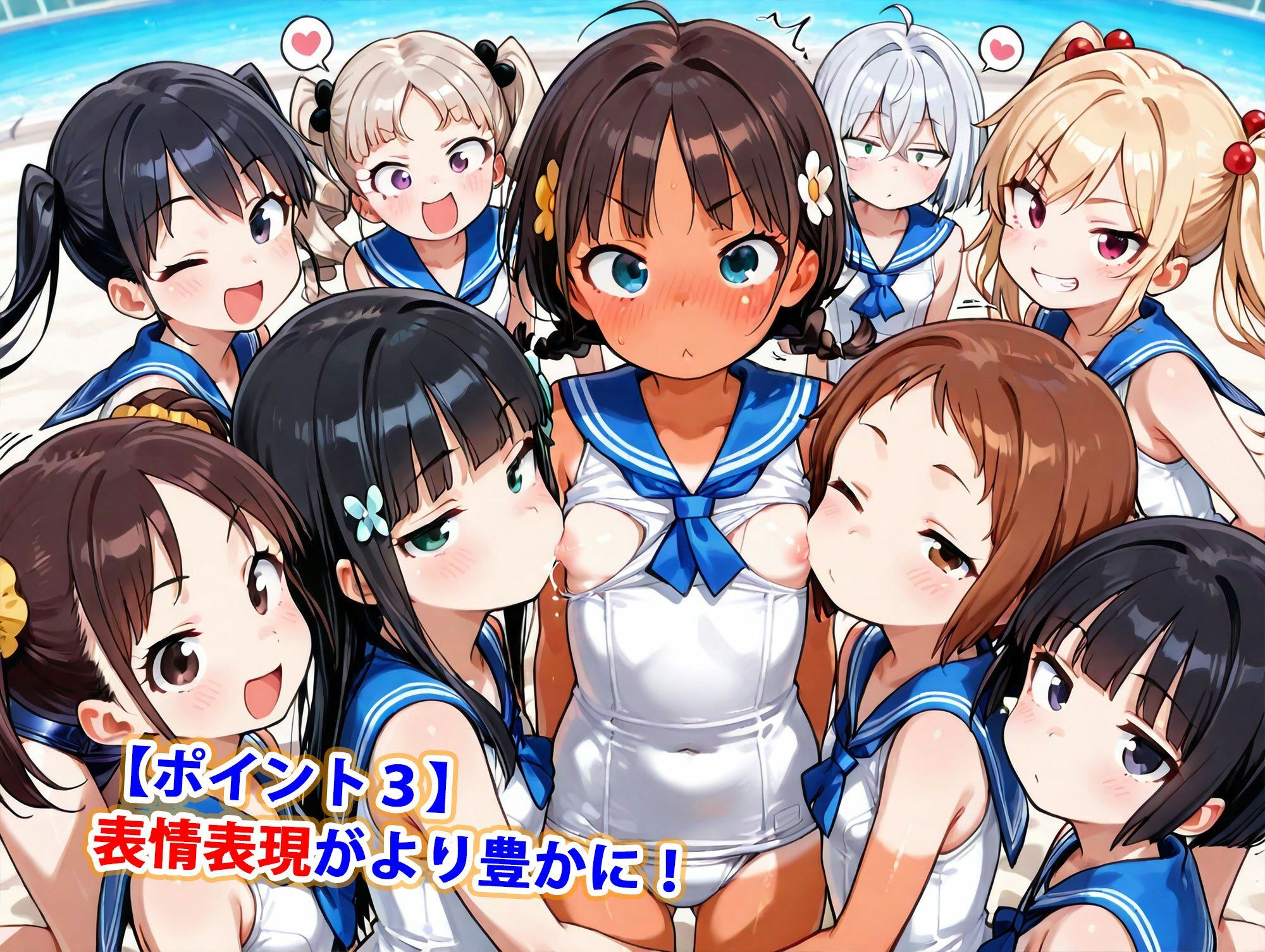 ロリ少女チアセーラースク水純ハーレム4