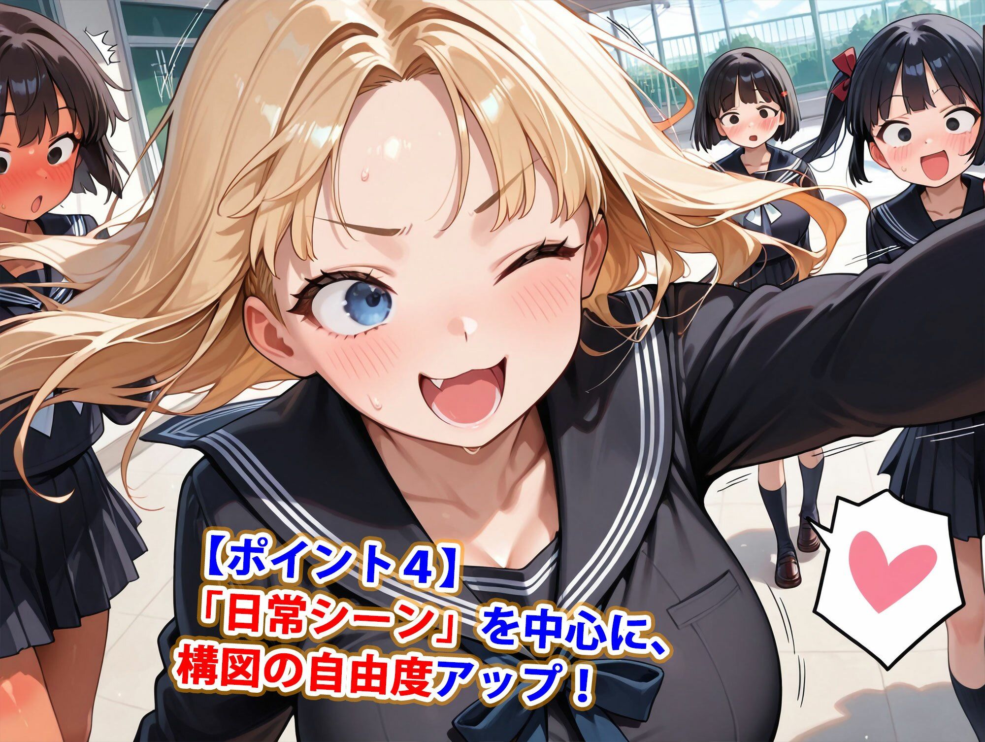 真巨乳ハーレム学園白黒セーラー服女子編 画像5