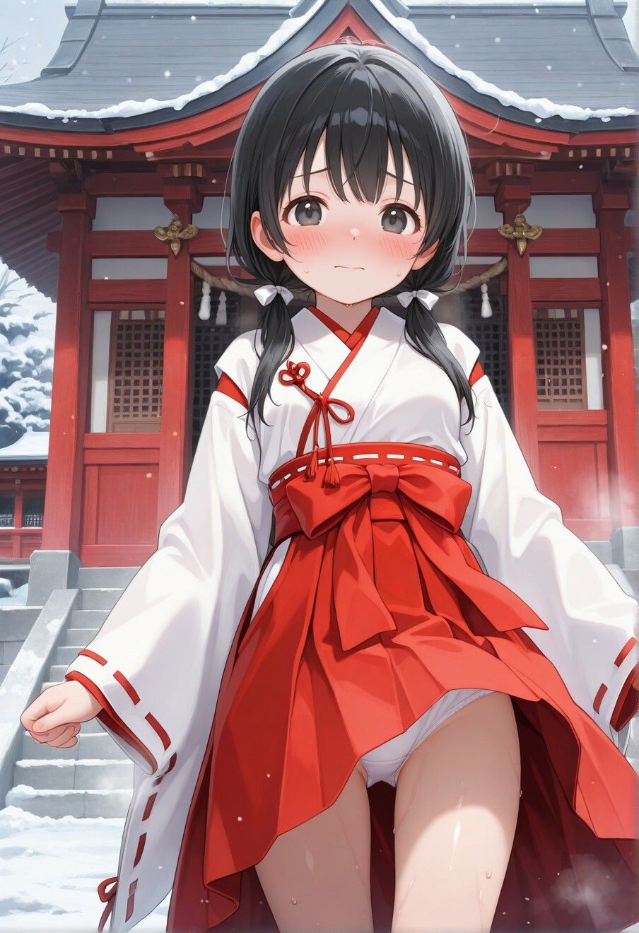 バイトを始めた生娘巫女を種付け孕ませ1