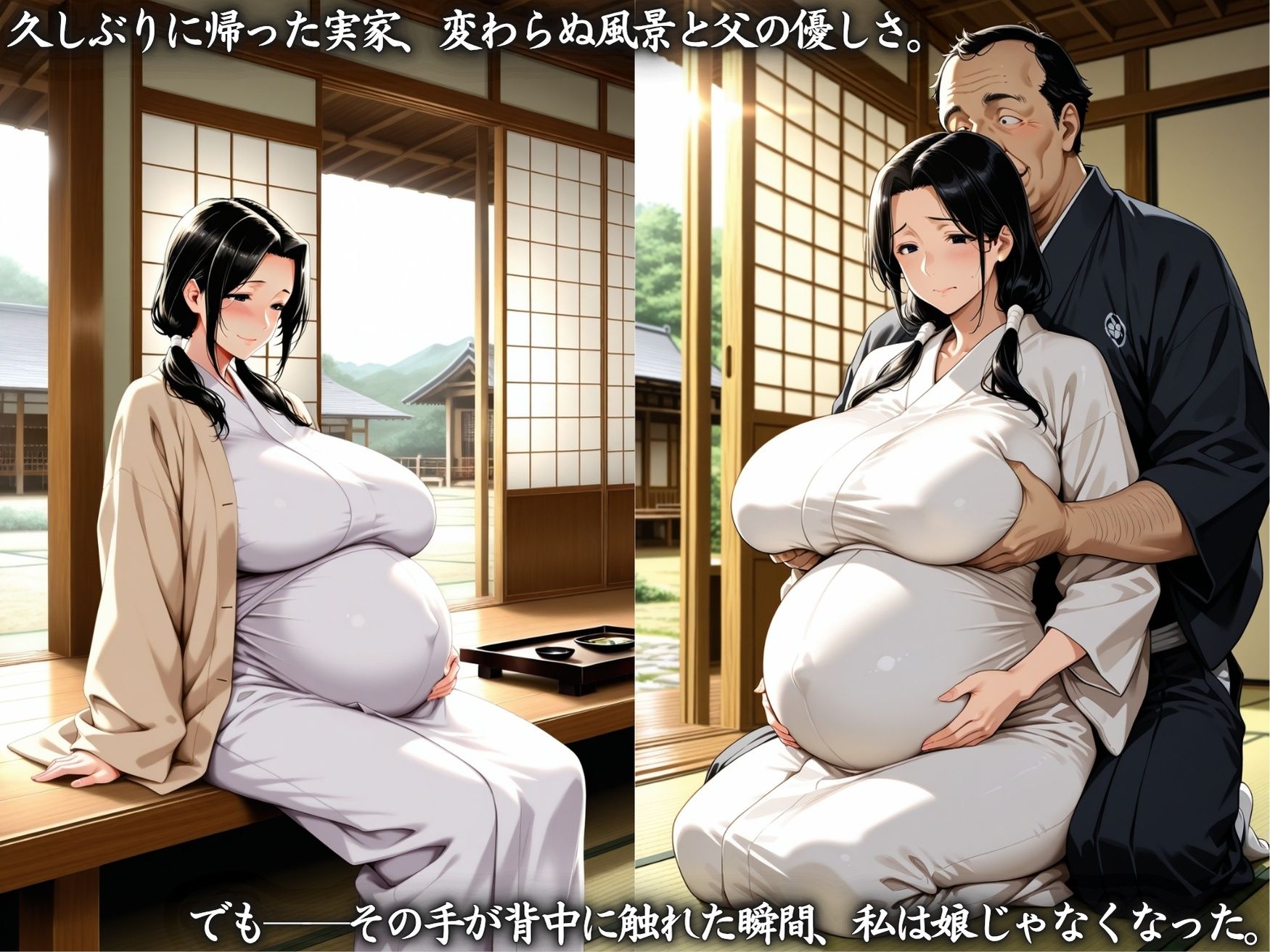 サンプル画像2:「ダメなのに…」里帰り出産で父に抱かれた私(りんりんあーと@アブノーマルのお部屋) [d_611780]