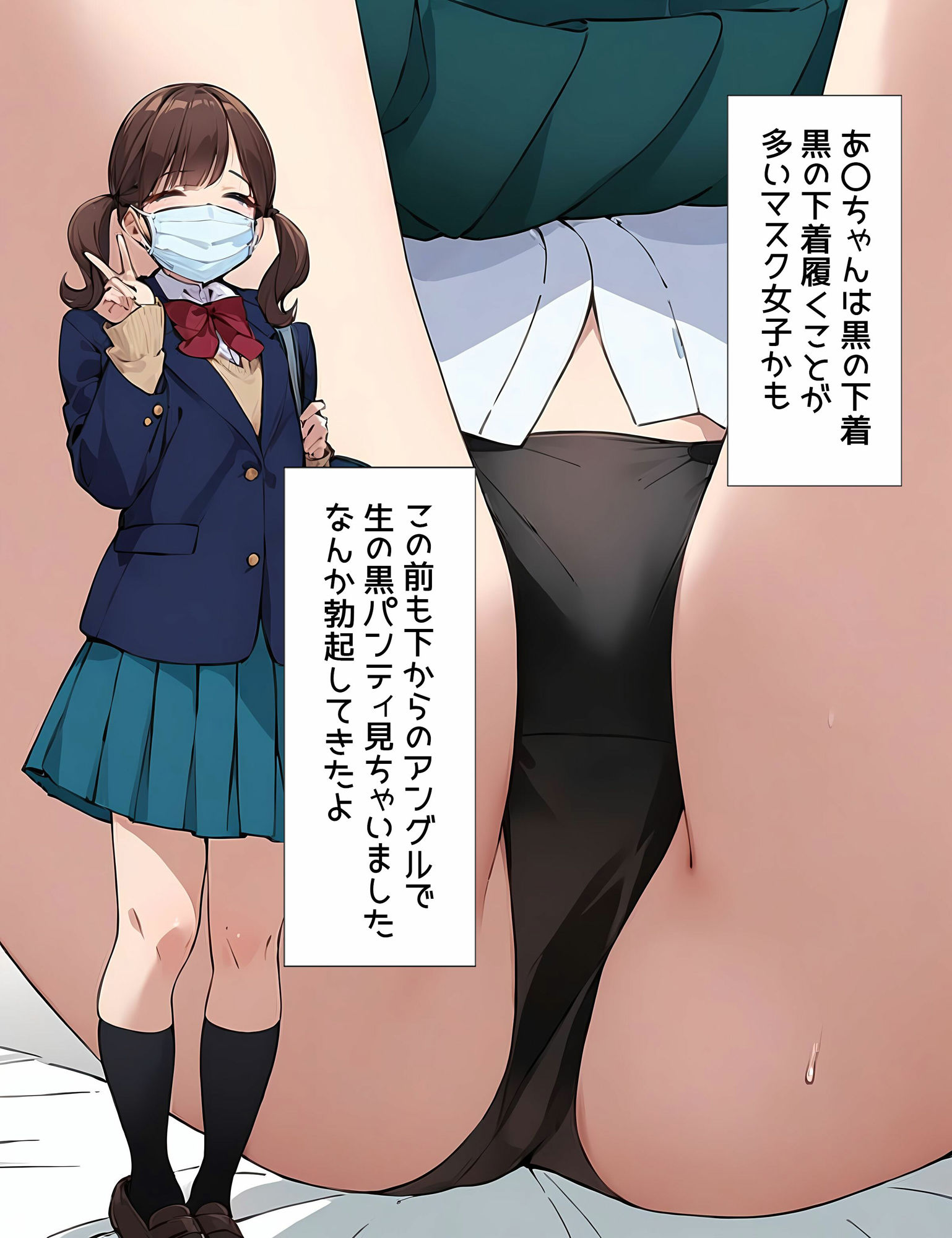 サンプル画像4:僕はマスク女子の下着で興奮する(日替わりさん) [d_611883]