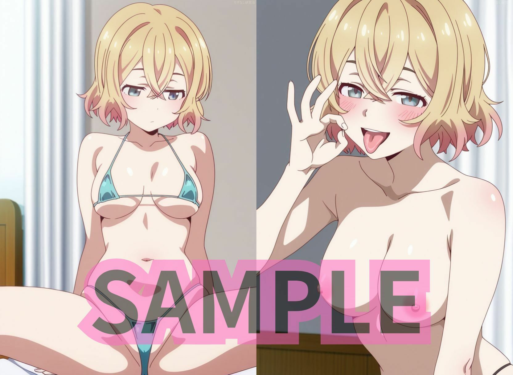 かのかりメンエス嬢はマイクロビキニを着たり待ち時間におま○こを弄ってる 画像10