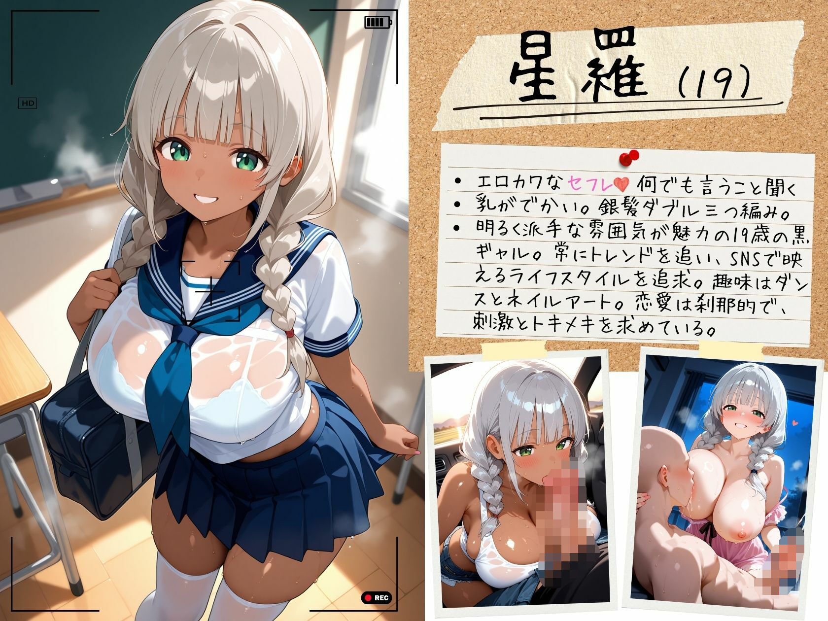 セフレ生ハメ写真公開〜黒ギャル星羅(19) 画像1