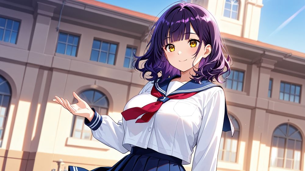 巨乳スク水ピンク紫美少女が放課後顧問と濡れ肌中出し絶頂【350枚】【4K】 画像2