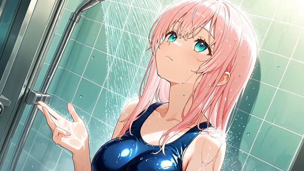 巨乳スク水ピンク紫美少女が放課後顧問と濡れ肌中出し絶頂【350枚】【4K】 画像7