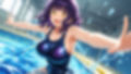 巨乳スク水ピンク紫美少女が放課後顧問と濡れ肌中出し絶頂【350枚】【4K】