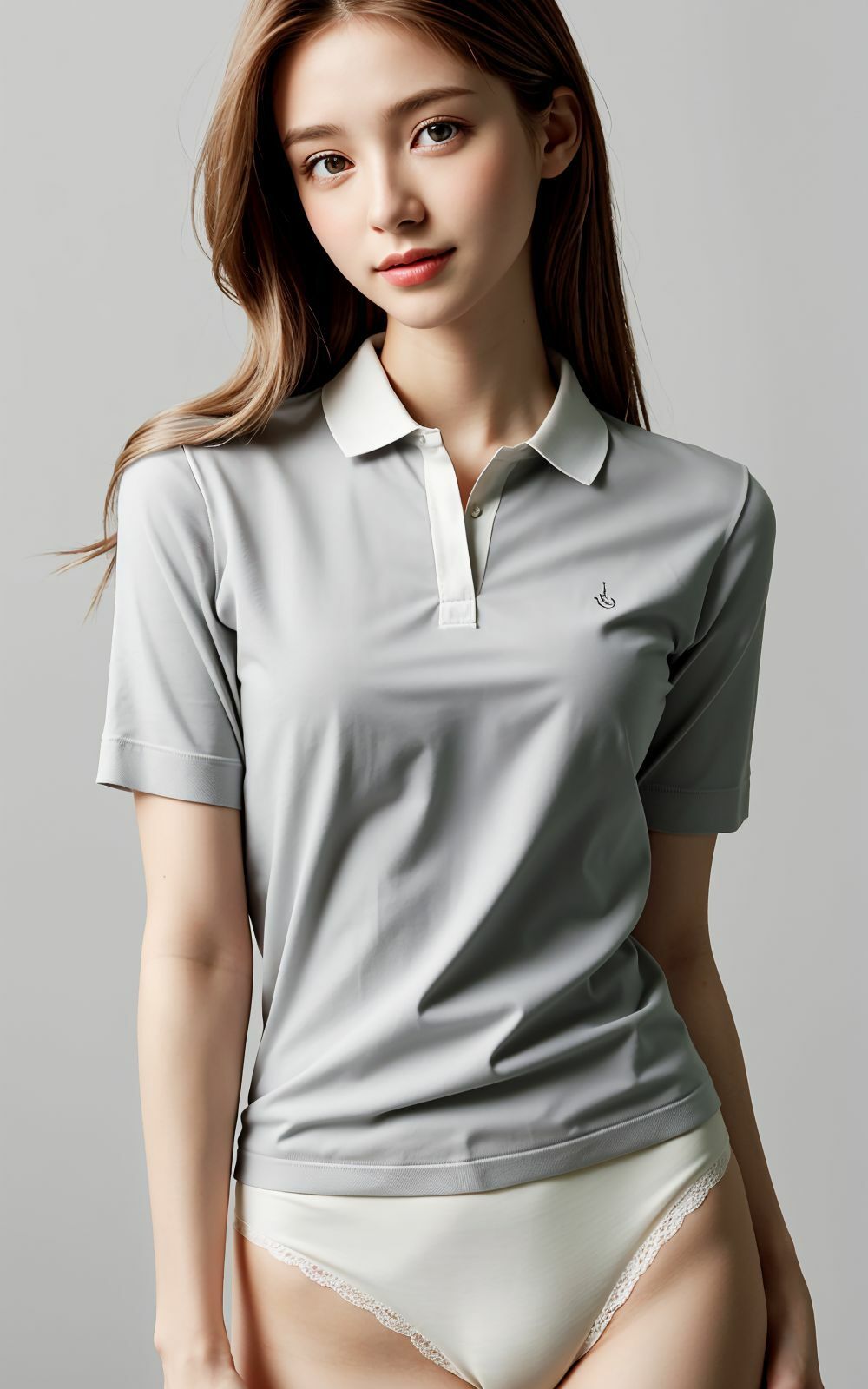 サンプル画像1:ポロシャツとパンティ(AI ヤン) [d_612084]