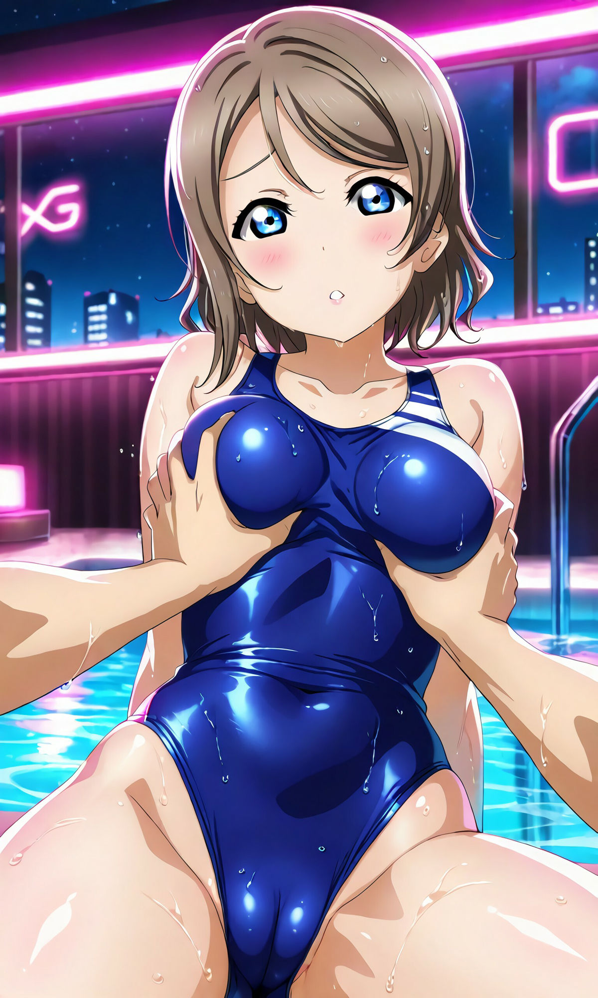 サンプル画像3:渡辺曜  ラブホのプールで(やなか亭) [d_612132]