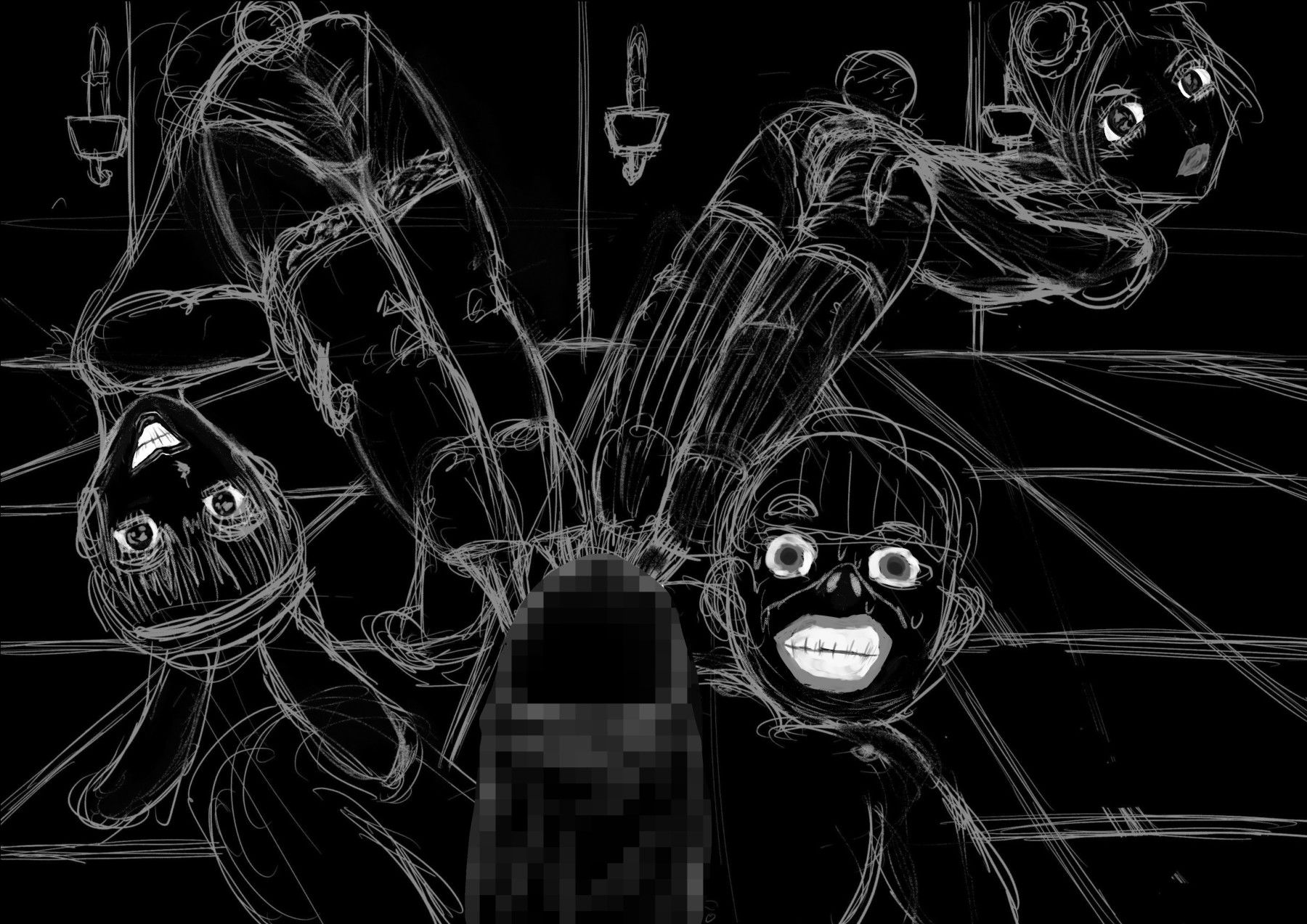 サンプル画像5:黒よりも黒い黒戯絵集「男の娘アソート」(黒納豆) [d_612371]