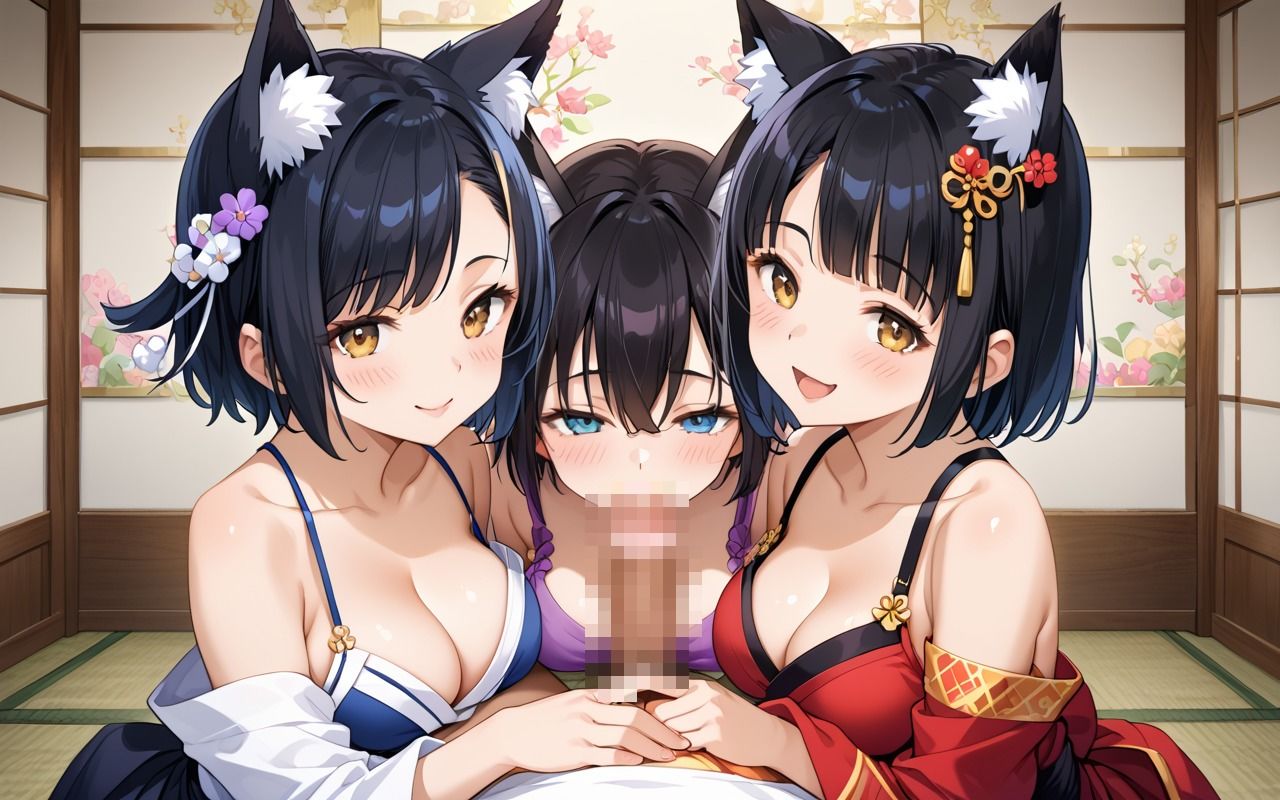 サンプル画像3:女子校生くノ一とハーレム中出し修行♪(もちきなこ) [d_612412]