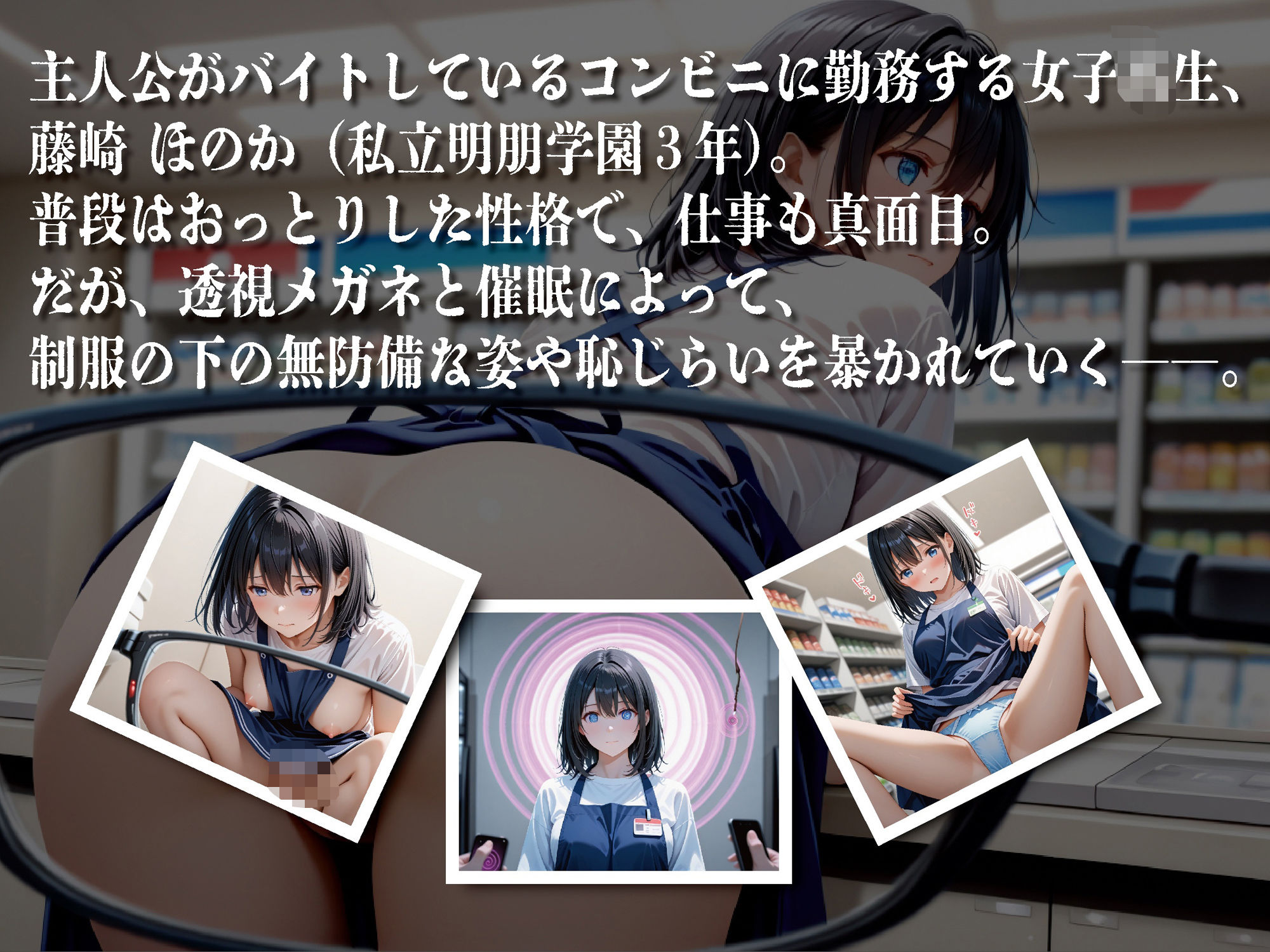 サンプル画像1:透視メガネ -コンビニバイト編- 〜透視メガネでコンビニ女子を犯視する日々〜(奪われた純愛) [d_612425]