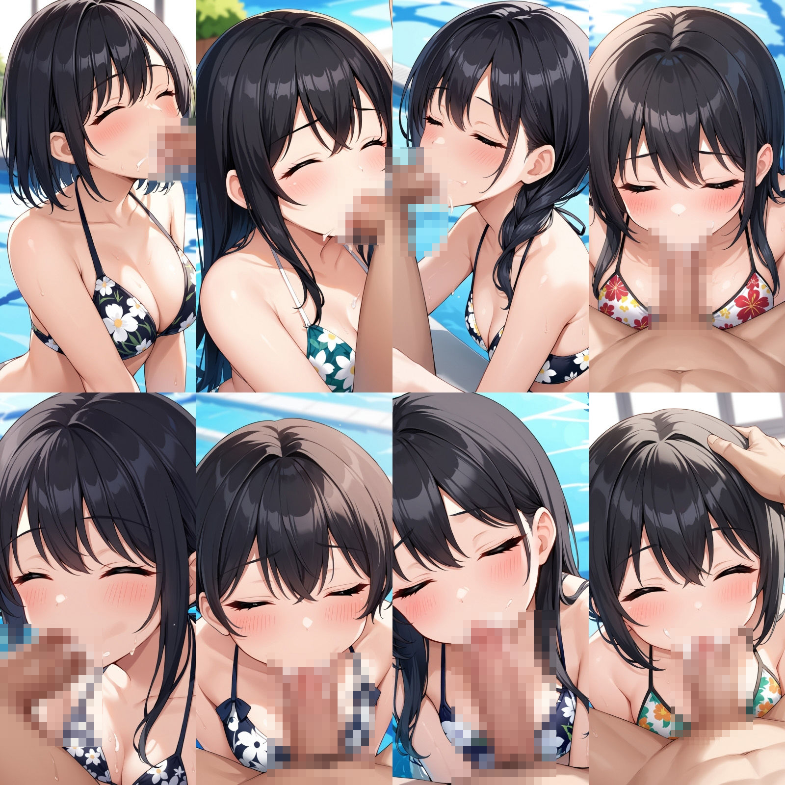 花柄ビキニでフェラ【500枚】 画像8