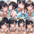 花柄ビキニでフェラ【500枚】