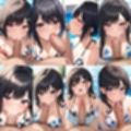 花柄ビキニでフェラ【500枚】