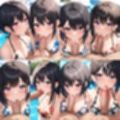 花柄ビキニでフェラ【500枚】