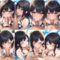 花柄ビキニでフェラ【500枚】