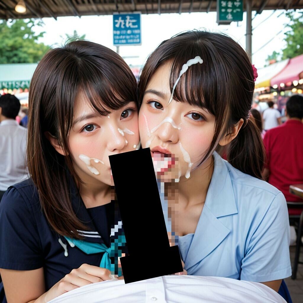 人がいるところでWフェラ 画像10