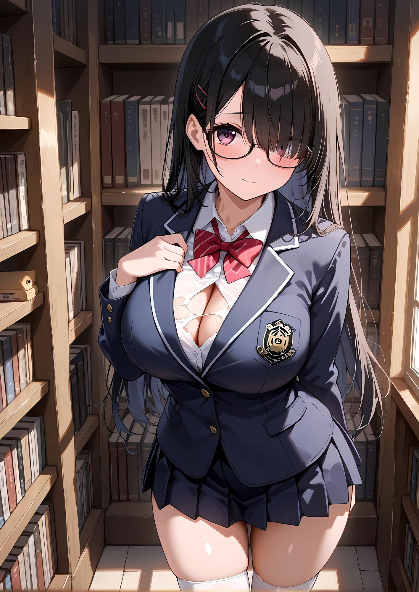 サンプル画像1:委員長の書庫乱舞(清楚ビッチちゃん) [d_613020]