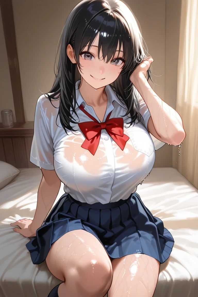 濡れた制服と、君の部屋セックス 画像1