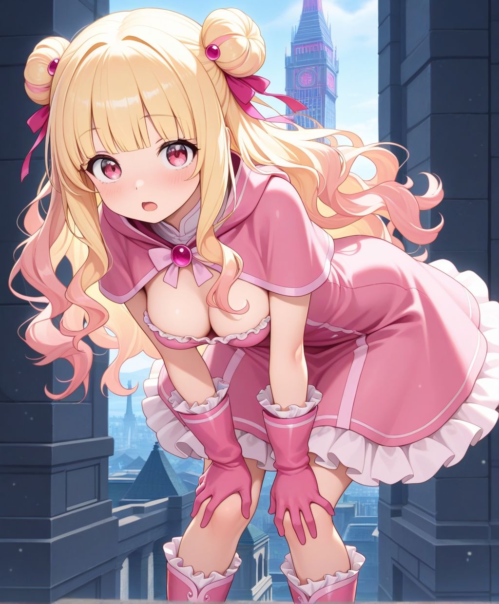 サンプル画像3:戦うヒロイン  ピンク色の魔法少女(sayuri) [d_613065]