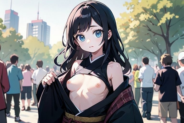 最新のトレンドはおっぱいまるだし?!和風ファッションな女の子達!1 画像1