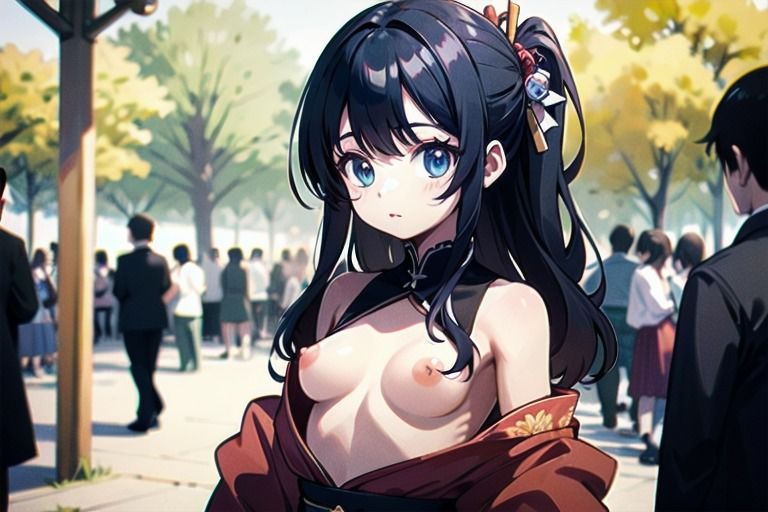 サンプル画像4:最新のトレンドはおっぱいまるだし？！和風ファッションな女の子達！1(はるはるぽん) [d_613070]