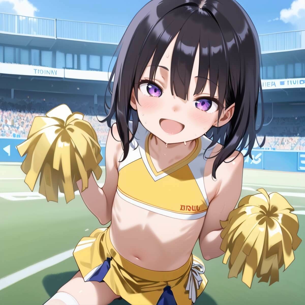 【ウミネコ店】※生成画像に加筆修正を加えた作品となります『つるぺた学園チア部の全力応援195枚』5