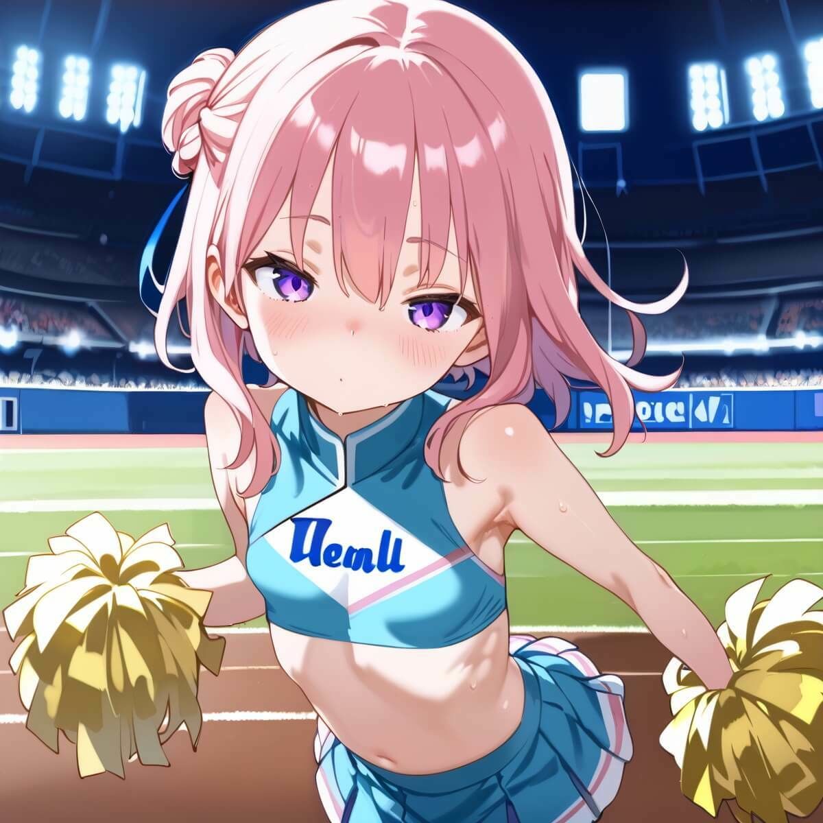 【ウミネコ店】※生成画像に加筆修正を加えた作品となります『つるぺた学園チア部の全力応援195枚』6