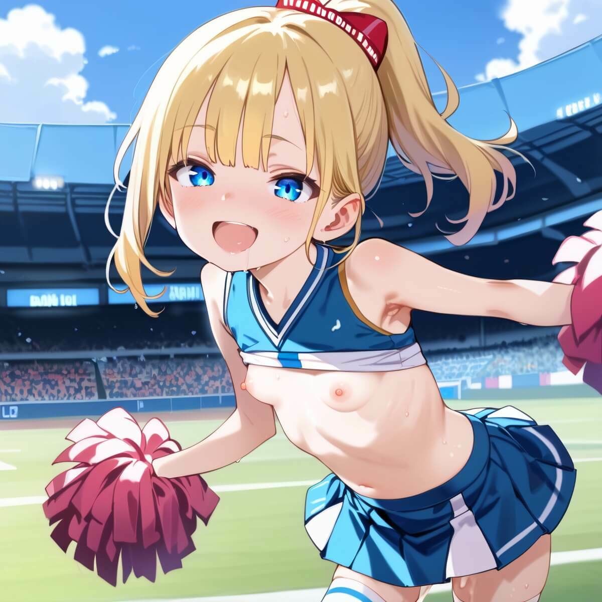 【ウミネコ店】※生成画像に加筆修正を加えた作品となります『つるぺた学園チア部の全力応援195枚4』8