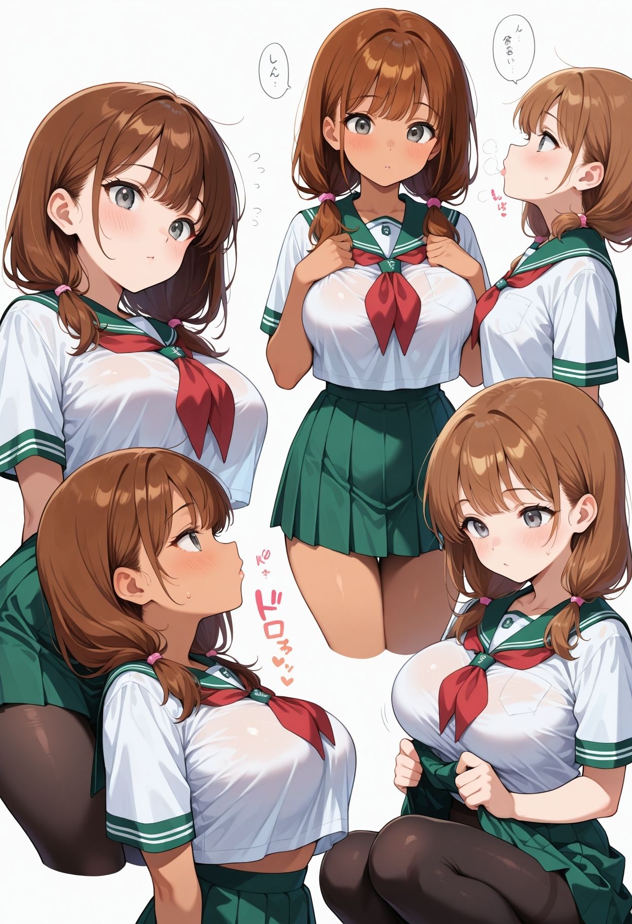 サンプル画像6:かわいいビッチ  キモおじたちが  ももいろ制服に騙された(あらびきコショウ) [d_613123]