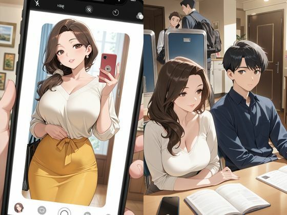 サンプル画像1:マッチングアプリの巨乳美女は親友の母だった(ゆめもよう) [d_613220]