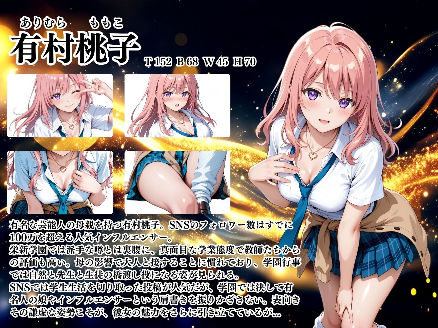 サンプル画像2:【4Kイラスト】1万3000人の生徒を抱いた校長による有村桃子への性指導（野外露出編）(Re:ライト_栄新学園) [d_613344]