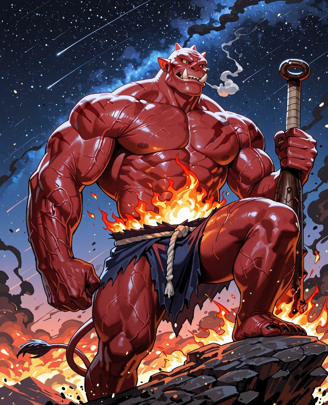 サンプル画像4:エレイナ vs 赤くて恐ろしいオーガ(Shedd) [d_613392]