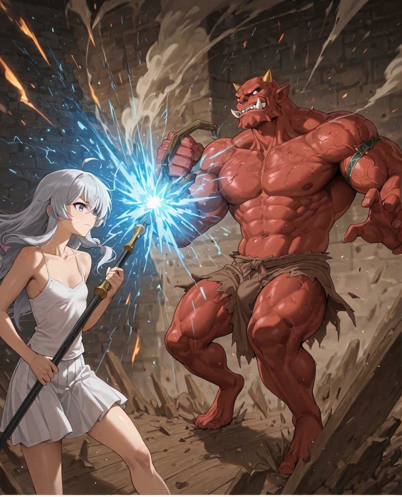 エレイナ vs 赤くて恐ろしいオーガ 画像5