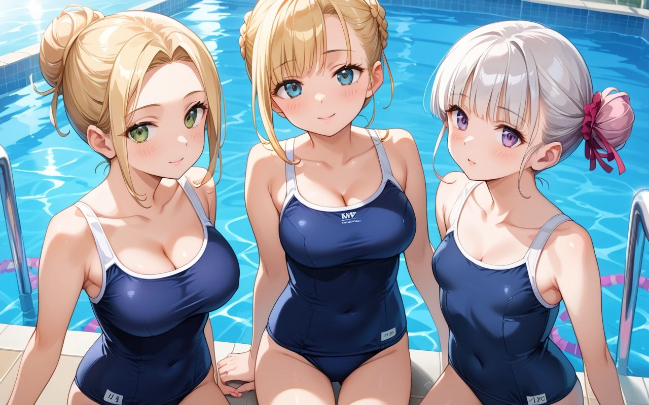女子水泳部で中出し乱交セックス！ 画像3