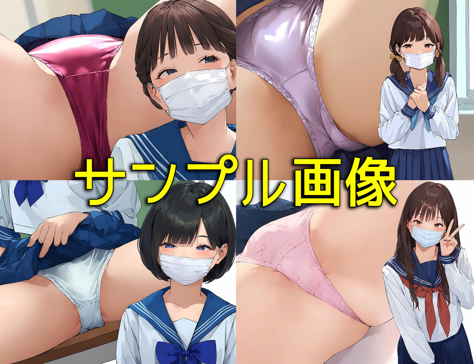 サンプル画像6:僕はマスク女子の下着で興奮する2セーラー服大好き編(日替わりさん) [d_613595]